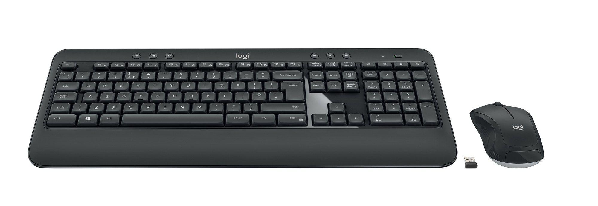 Conjunto de Teclado e Rato LOGITECH MK540 Advanced (Árabe - Membrana - Tamanho completo - Preto e Branco)