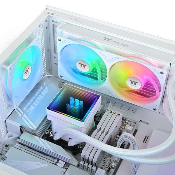 Cooler Líquido AIO para CPU THERMALTAKE TH240 V3 ARGB Sync Snow Edition (12 cm - 2500 RPM - Azul, Verde, Vermelho - Branco) — miniatura 5