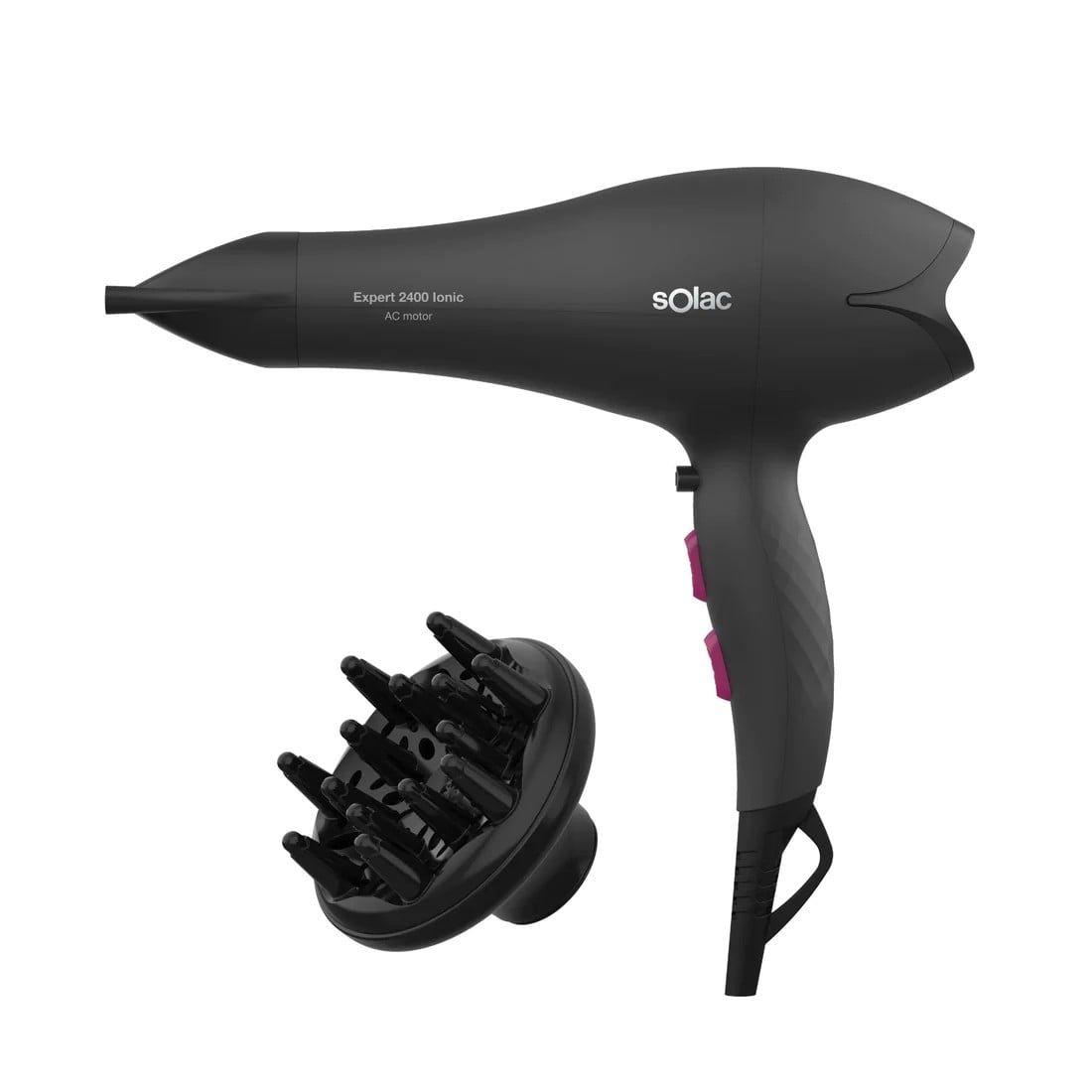 Secador de Cabelo SOLAC SP7152 (2400 W - Iónico - com Difusor)