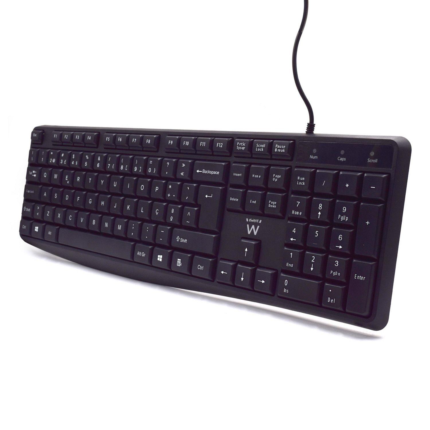 Teclado EWENT EW3002 (Português - Membrana - Tamanho completo - Preto), miniatura 2