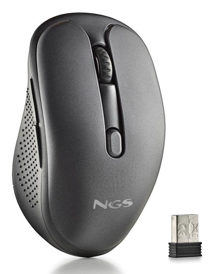 Rato NGS Evo Spook (Mão direita - 1600 DPI - RF Wireless+Bluetooth - Preto)