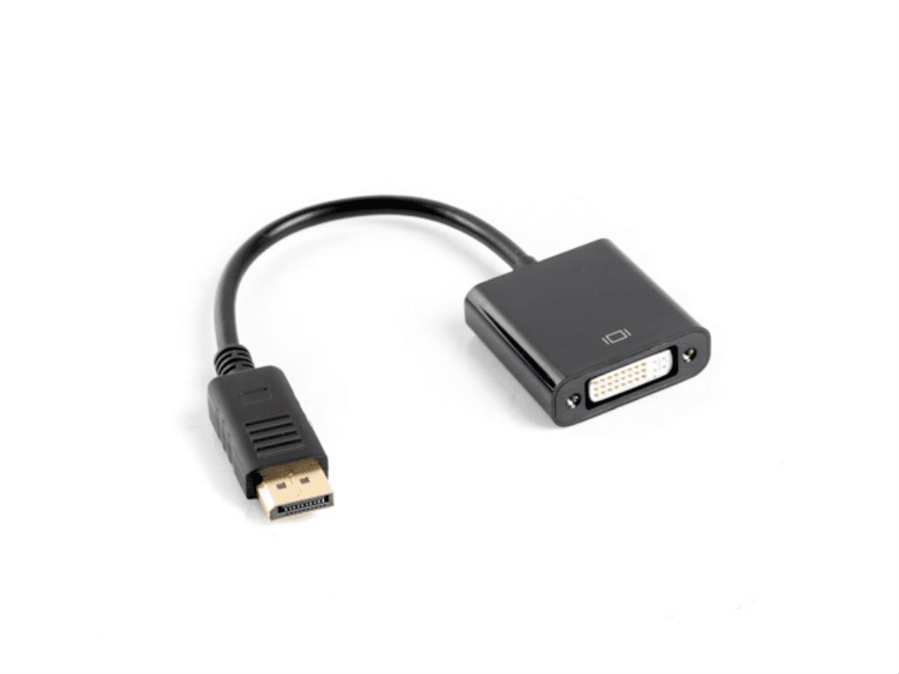 Adaptador DisplayPort para DVI LANBERG AD-0007-BK (0,1 m - DVI-D - Preto)