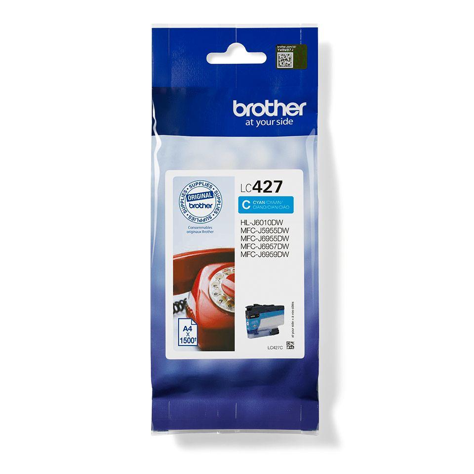 Tinteiro BROTHER LC427C (1500 páginas - Ciano)