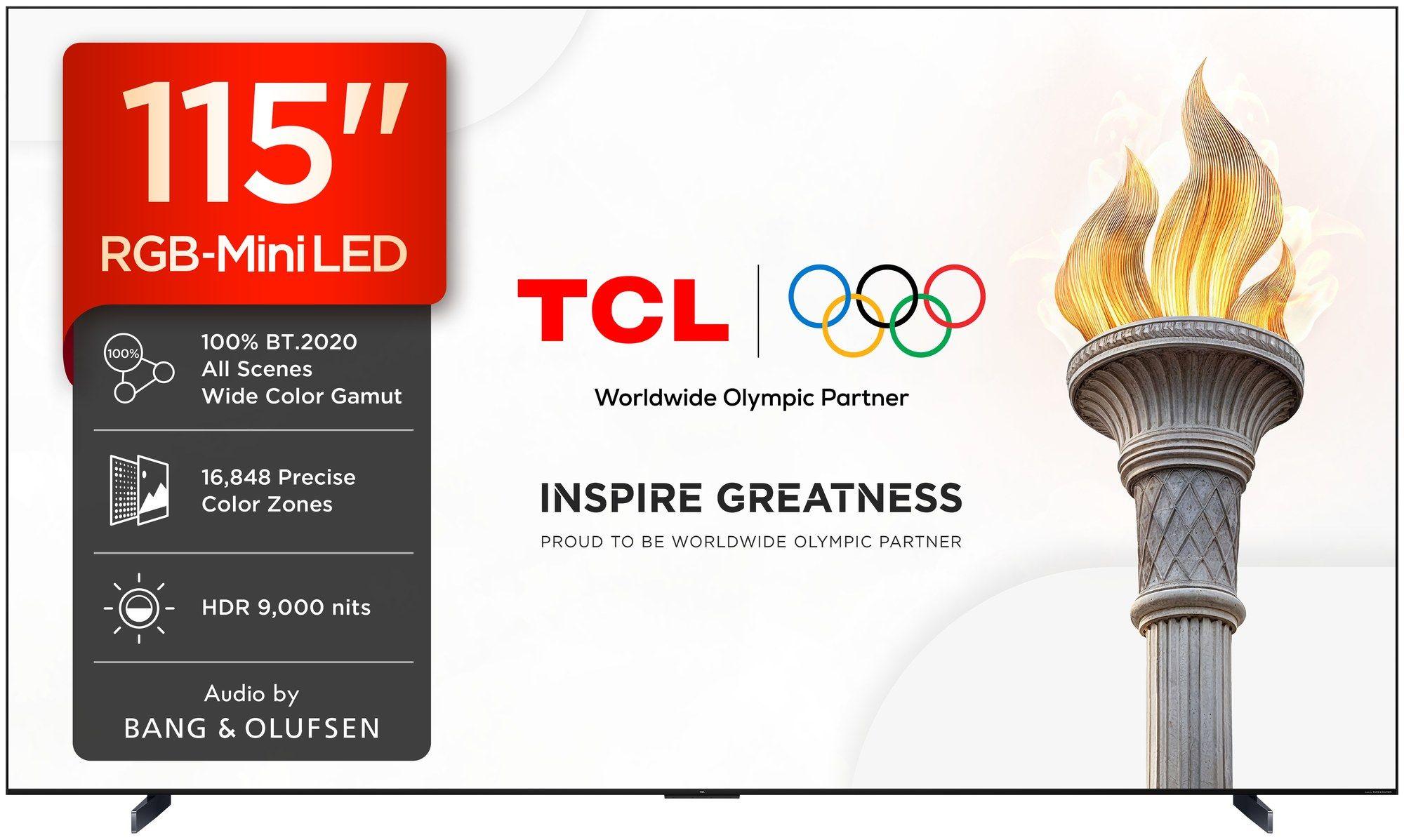 Televisão TCL TV 115RM9L (115" - RGB-Mini LED 4K UHD - 144 Hz - Preto)