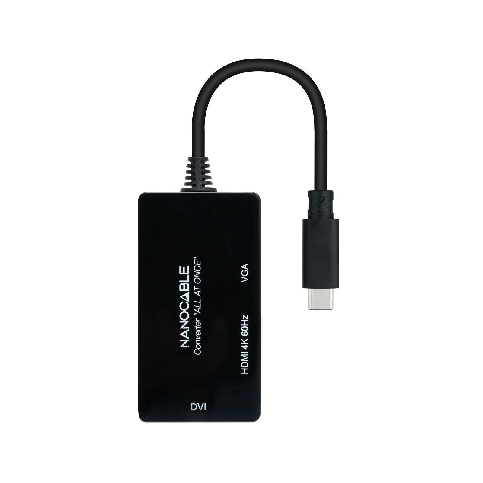 Adaptador USB-C NANOCABLE 10.16.4301 (0,2 m - Preto), miniatura 2