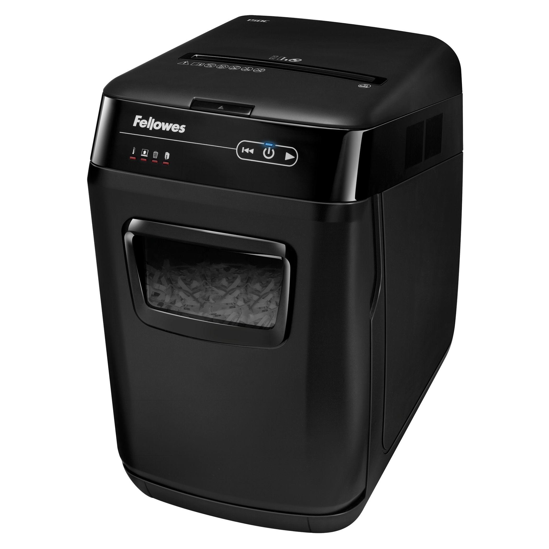 Destruidora de Papel FELLOWES AutoMax 150C (Preto/Cinzento)