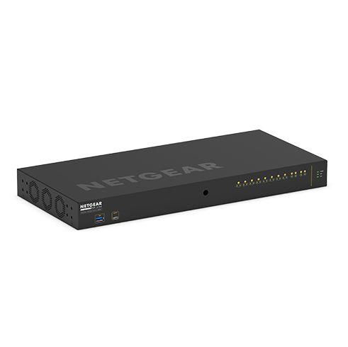 Switch de Rede NETGEAR M4250-10G2XF-PoE+ (Gigabit Ethernet - 16 MB - 60 Gbit/s - Preto)