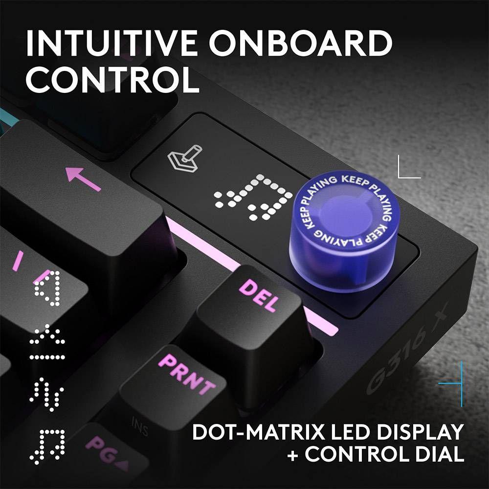 Teclado LOGITECH G316 X 75 (US - Substituíveis a quente - 75% - Preto), miniatura 6