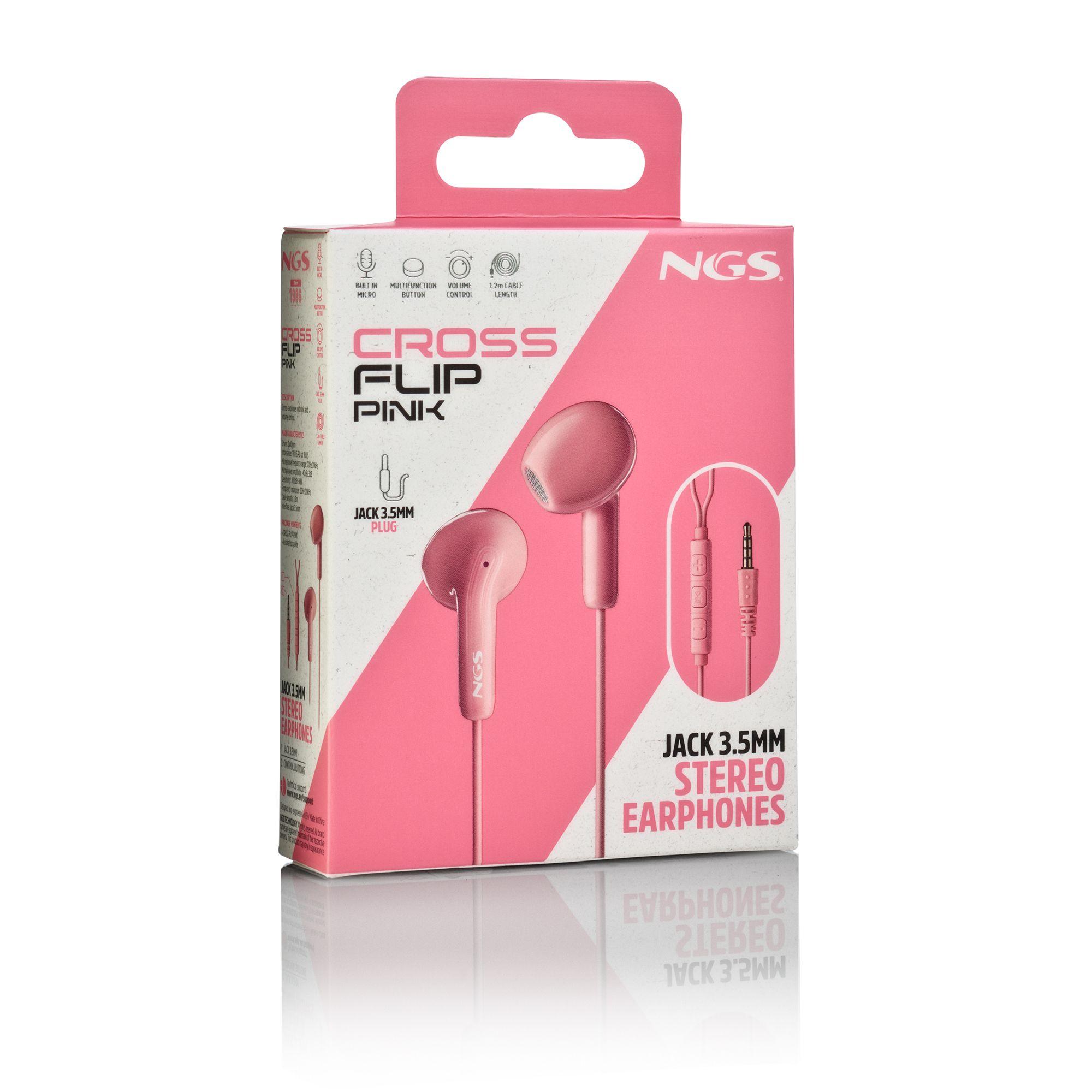 Auscultadores NGS Cross Flip (Binaural - Com fios - Intra-aural - Rosa), miniatura 6
