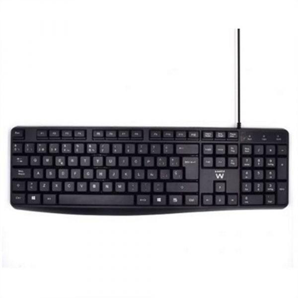Teclado EWENT EW3001 (Espanhol - Interruptor de membrana - Tamanho completo - Preto) — miniatura 3