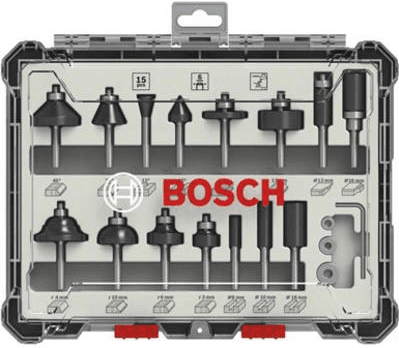Conjunto de Fresas BOSCH 2607017471 (Madeira)