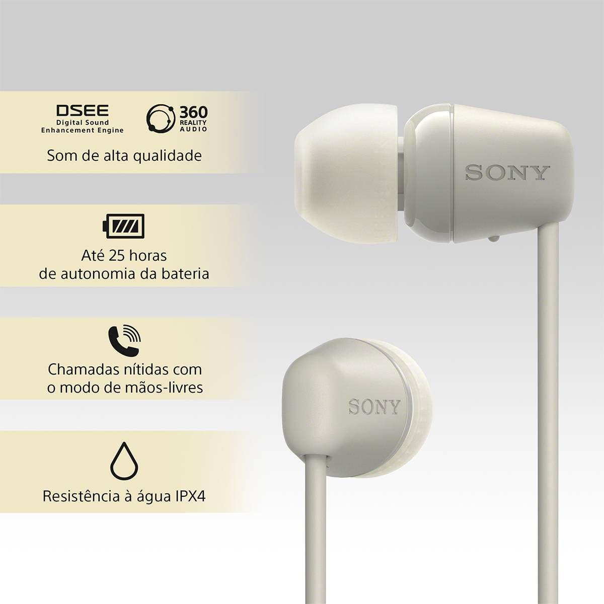 Auscultadores SONY WI-C100 (Binaural - Sem fios - Intra-aural - Bege), miniatura 4