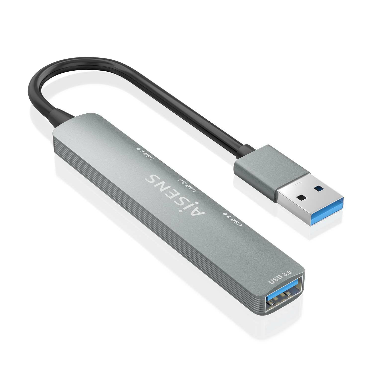 Hub USB AISENS A106-0859 (0,1 m - Portáteis com USB - Cinzento) — miniatura 2
