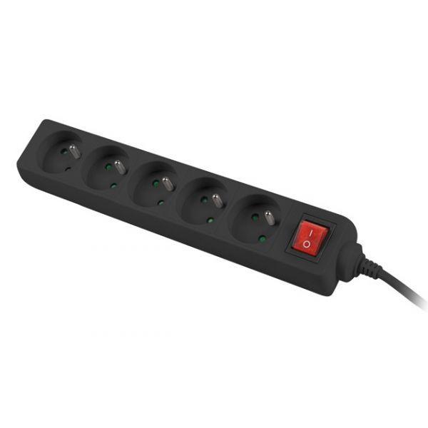 Bloco de Tomadas LANBERG PS1-05E-0300-BK (Tipo E - Branco), miniatura 3