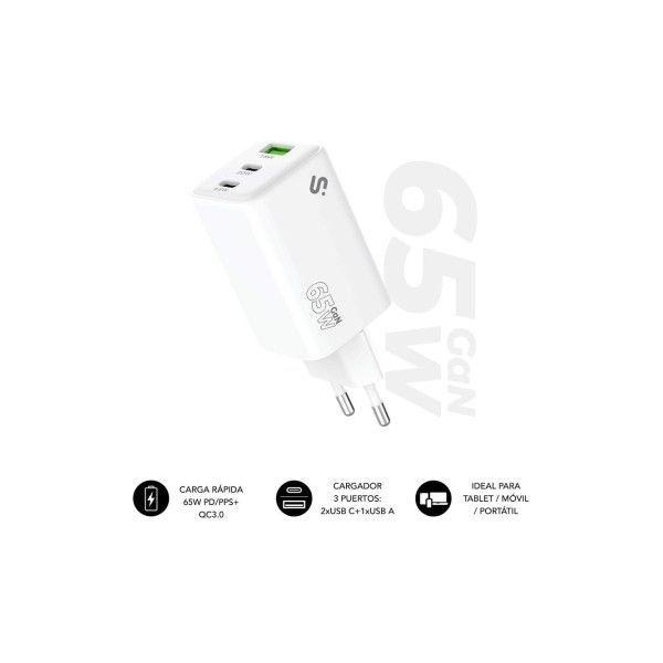 Carregador de Parede SUBBLIM SUBCHG-6G6530 (65 W - Branco)