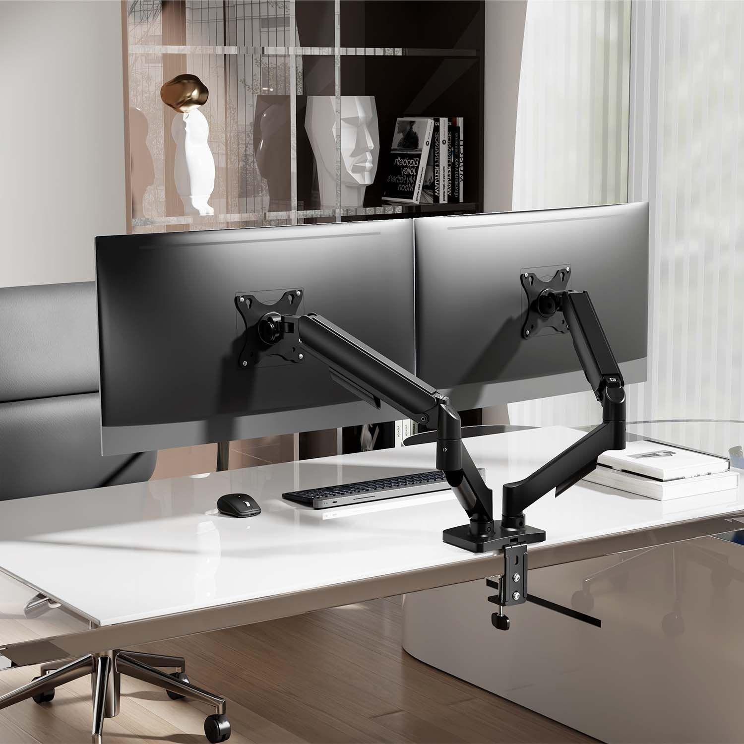 Suporte de Secretária para 2 Monitores/TV AISENS DT32TSR-357 (17-32" - 9 kg por Ecrã - Preto), miniatura 5