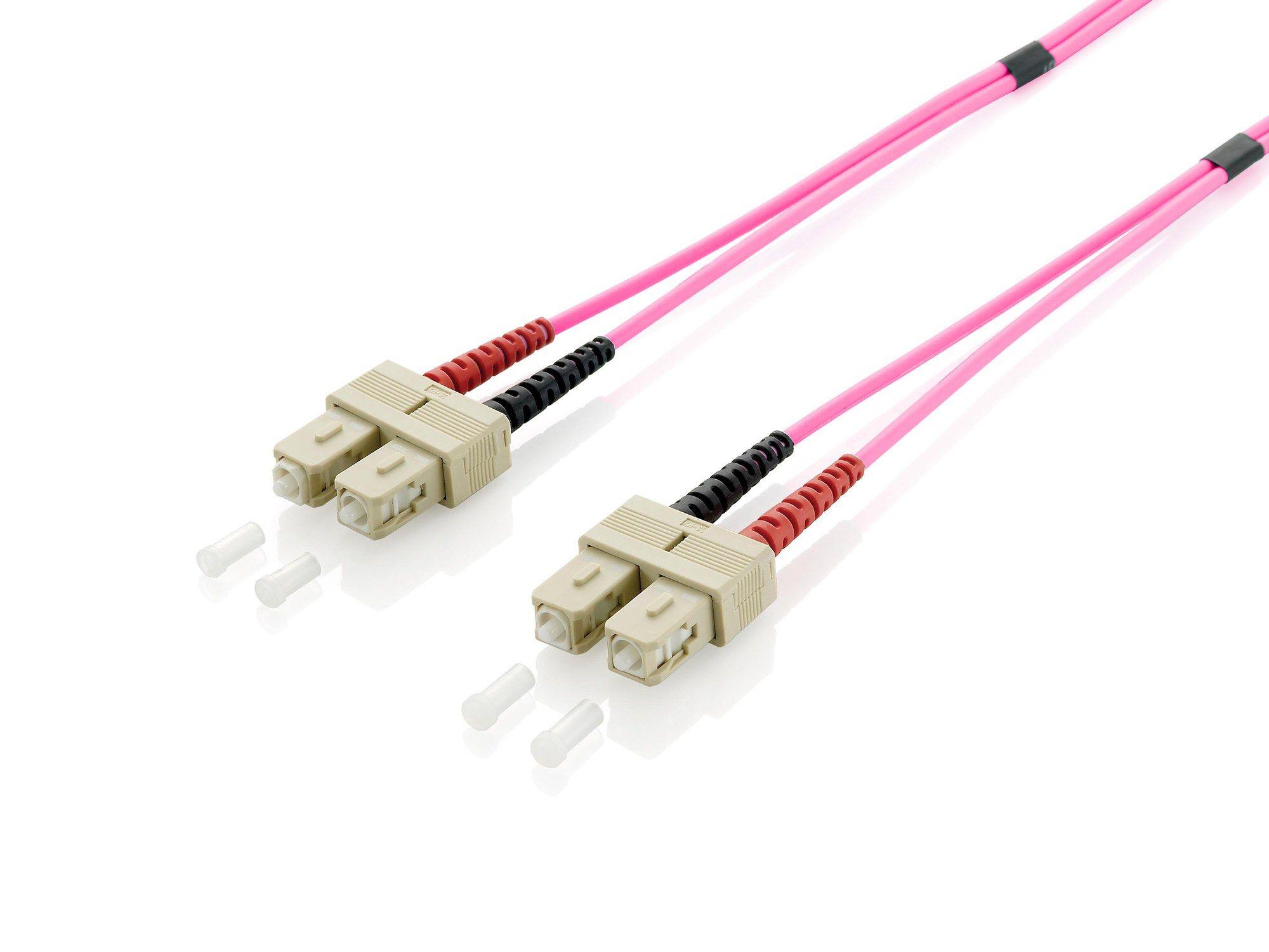 Cabo de Fibra Ótica EQUIP 255527 (SC para SC - 15 m - OM4 - Violeta)