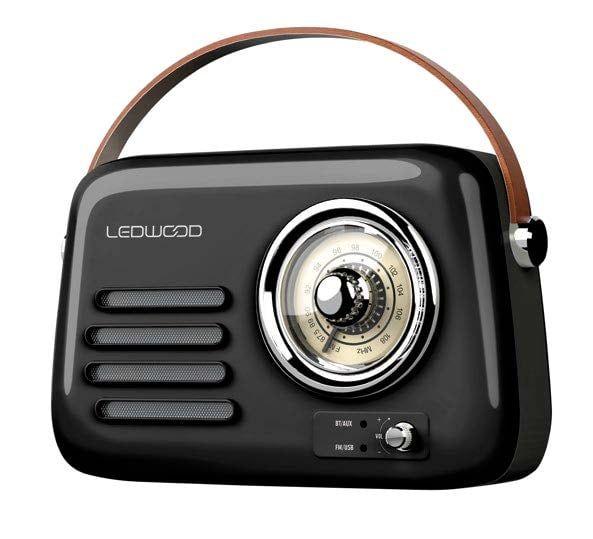 Rádio LEDWOOD Alma Retro (30 W - Preto)