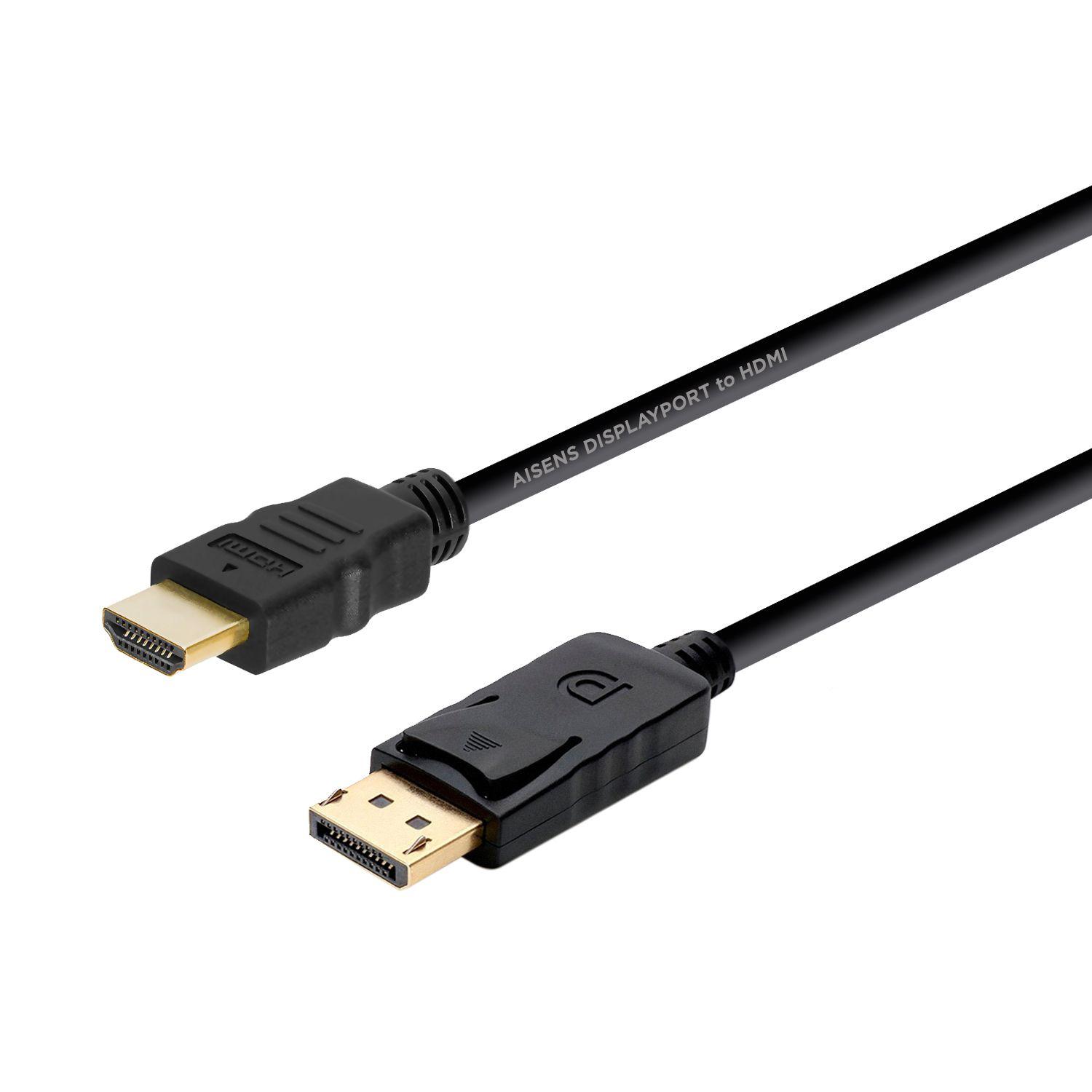 Cabo Conversor AISENS A125-0364 (2 m - Macho - DisplayPort 1.2a - Preto)