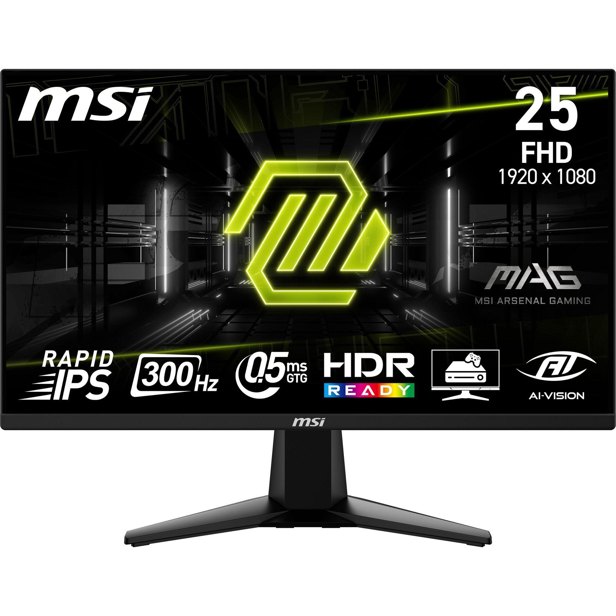 Monitor MSI MAG 255XF (24,5" - Rapid IPS - 300 Hz - Preto)