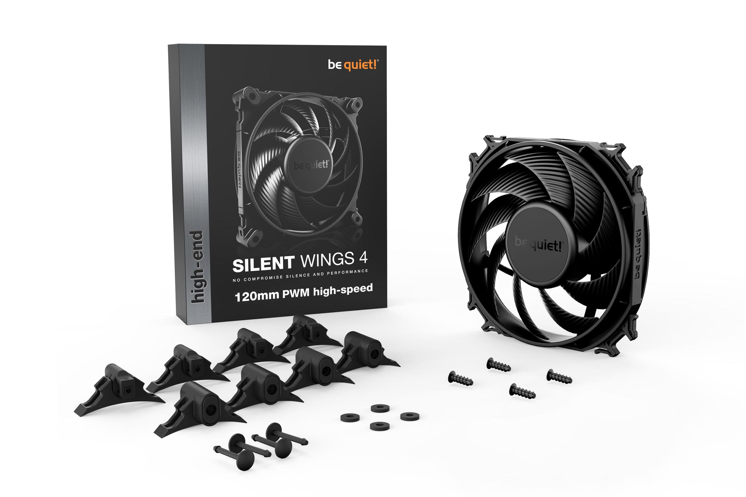 Ventoinha para Caixa de PC BE QUIET! Silent Wings 4 BL094 (2,4 W - Preto), miniatura 4