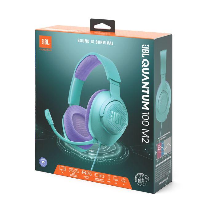 Headset Gaming JBL Quantum 100M2 (Binaural - Com fios - Circum-aural - Ciano) — miniatura 8