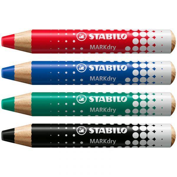 Marcadores para Quadro Branco STABILO MARKdry 648/4 (Madeira certificada PEFC - Azul, Verde, Vermelho e Preto), miniatura 2
