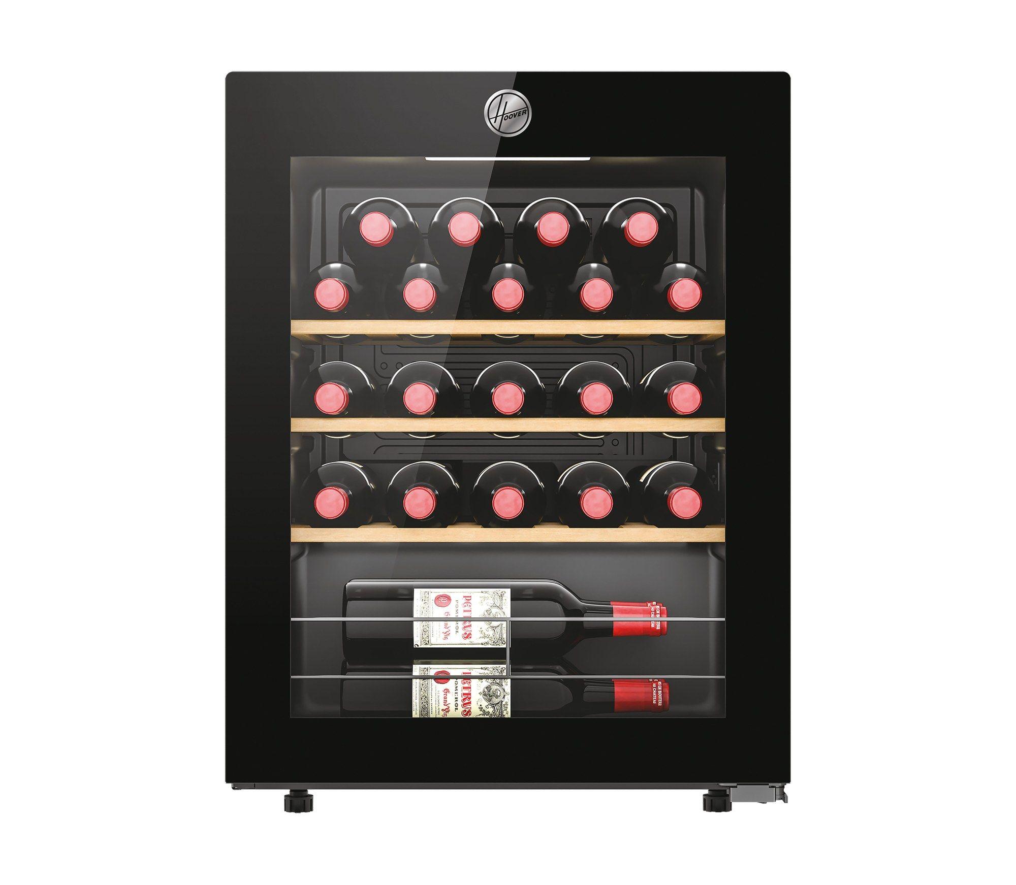 Cave de Vinhos Independente HOOVER HOWC023 (23 garrafas - 3 prateleiras - 62 l - Preto)