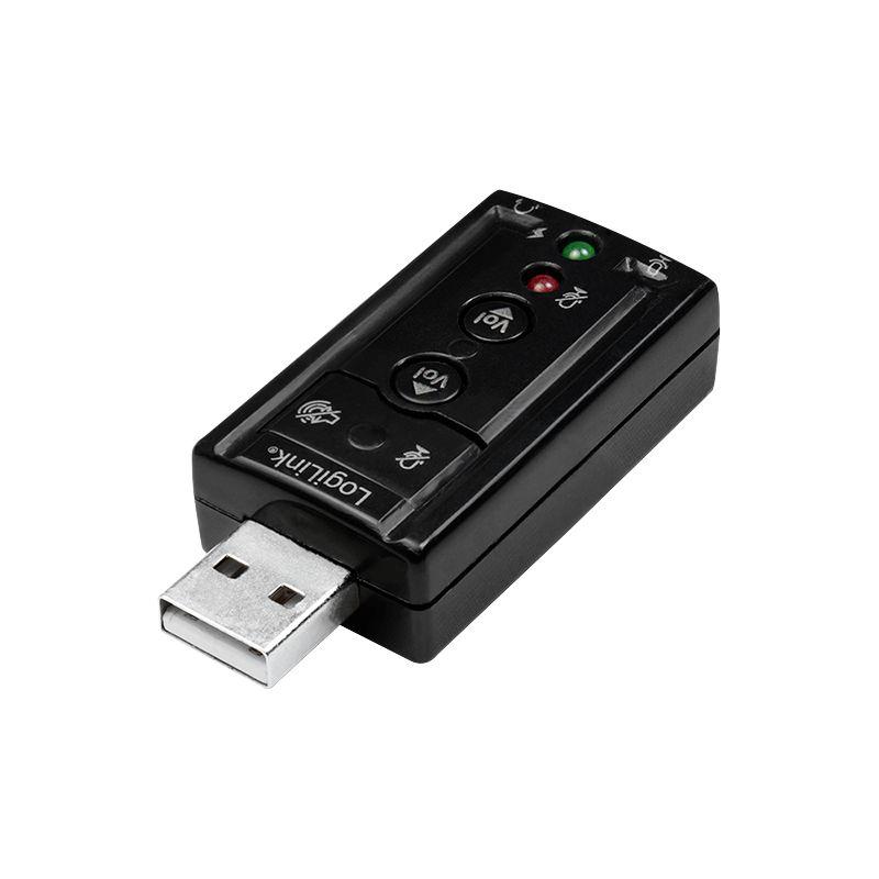 Placa de Som Externa LOGILINK UA0078 (USB 2.0 - Windows XP/Vista/7 - USB-A - Preto) — miniatura 3