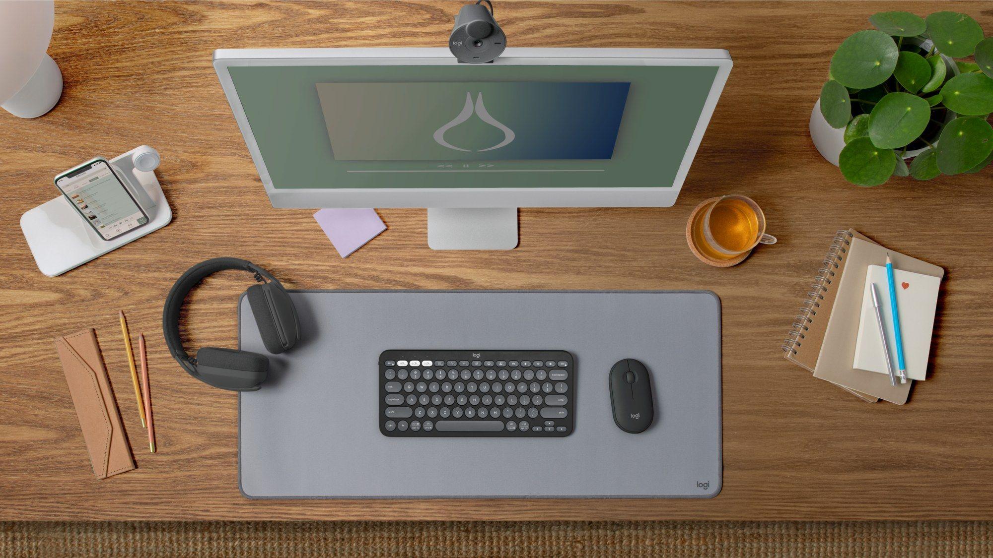 Teclado LOGITECH Pebble Keys 2 K380s (Nórdico - Teclas tesoura - Mini - Grafite) — miniatura 6