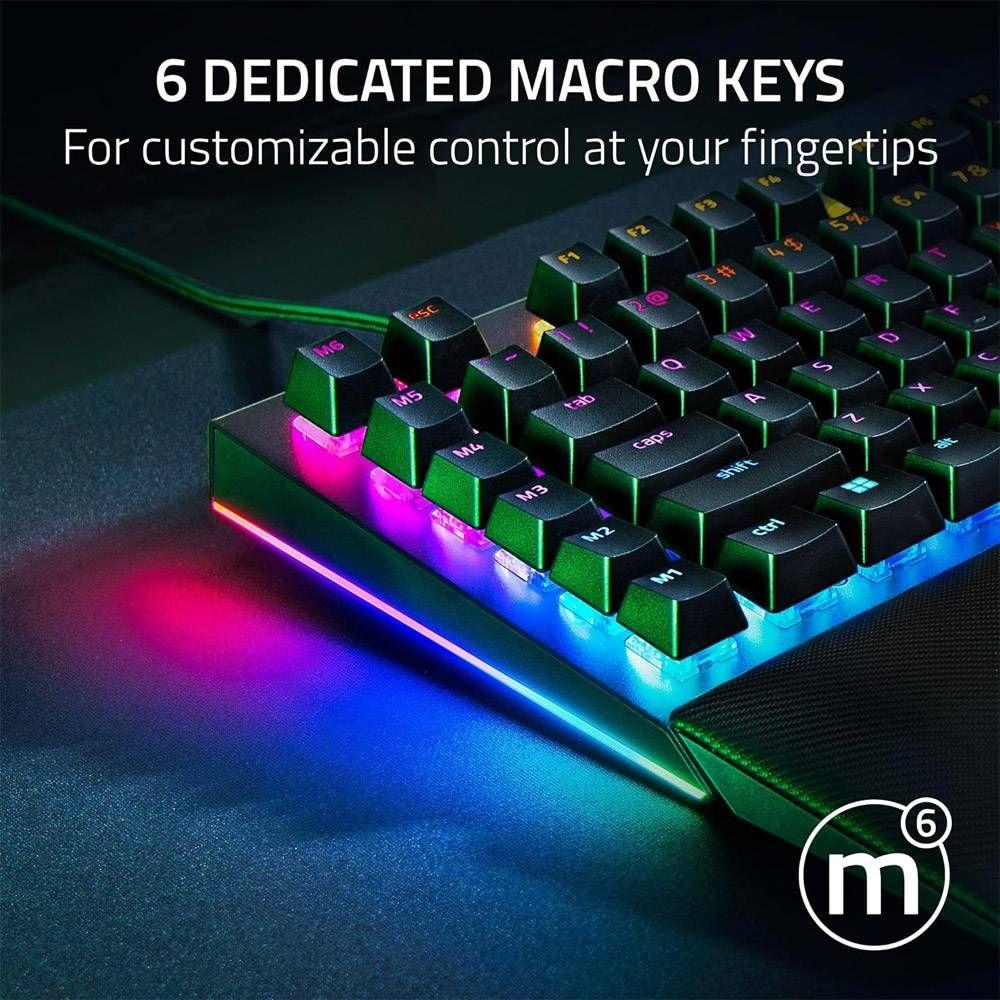 Teclado RAZER BlackWidow V4 (Inglês - Razer Green - Tamanho completo - Preto) — miniatura 5