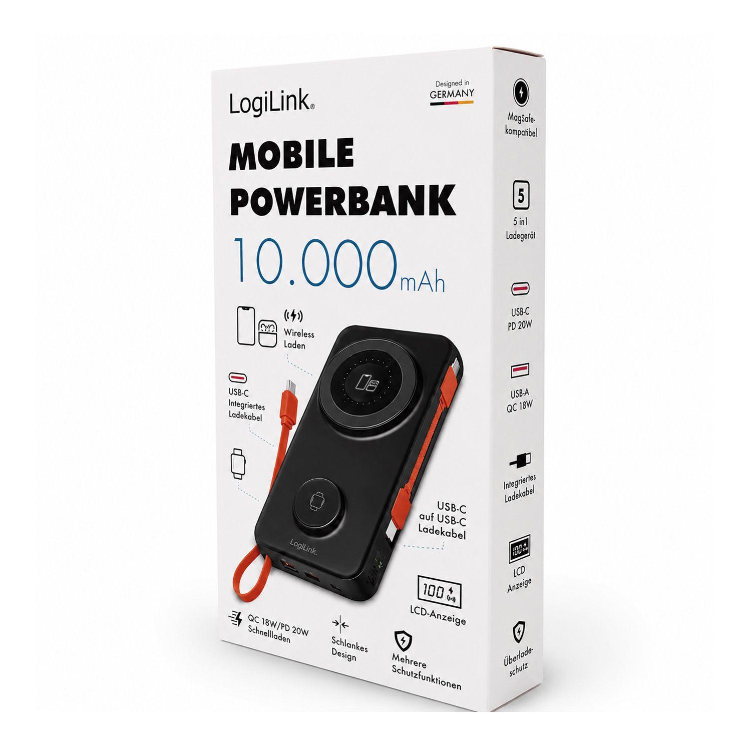 Powerbank Magnética LOGILINK PA0373 (10000 mAh - Preto), miniatura 3