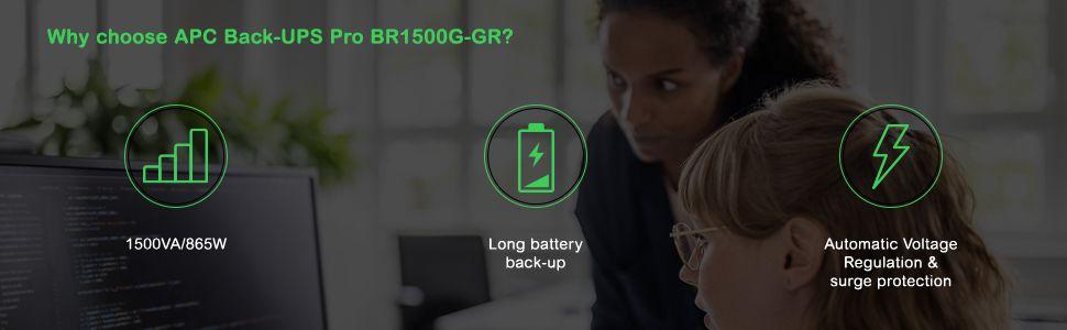 UPS Line-Interactive APC Back-UPS Pro BR1500G-GR (Telefone - Europa - Tipo F - Preto), miniatura 15