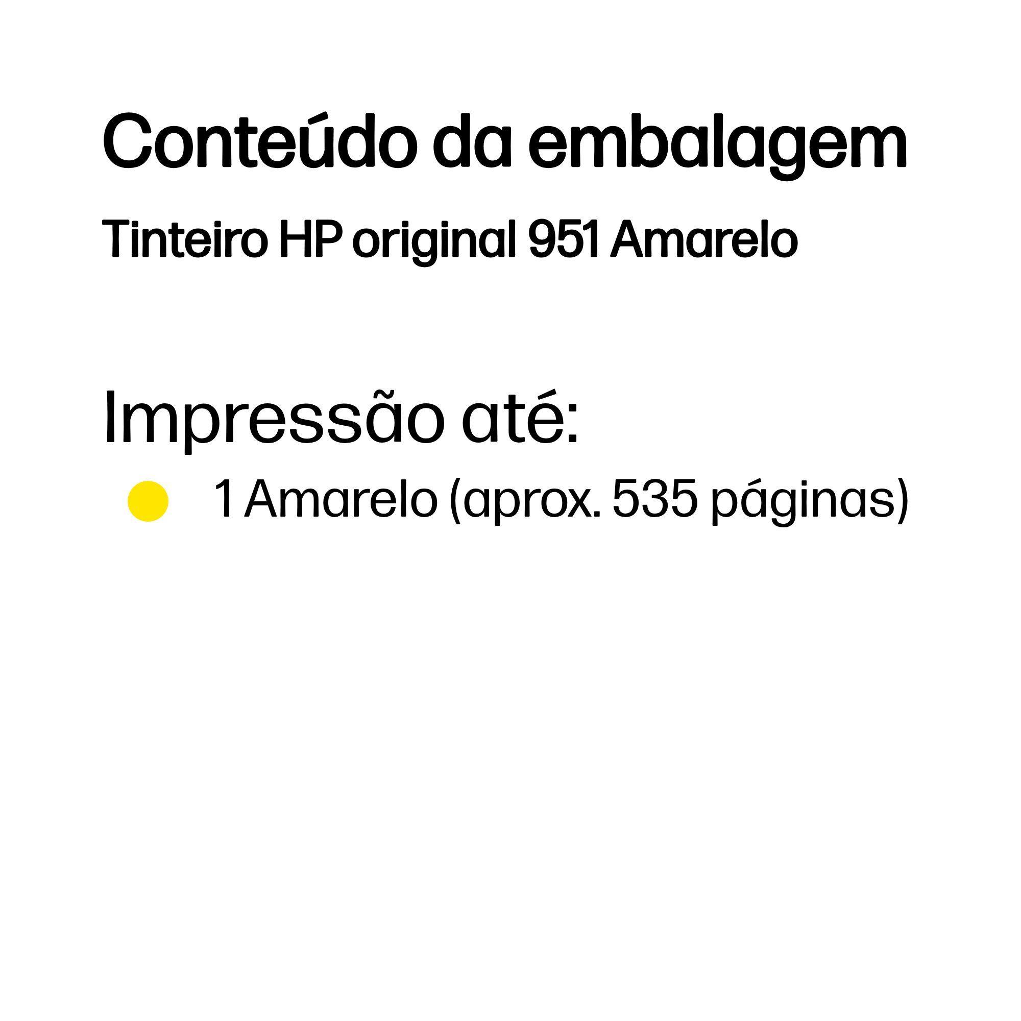 Tinteiro HP 951 CN052AE (535 páginas - Amarelo), miniatura 3