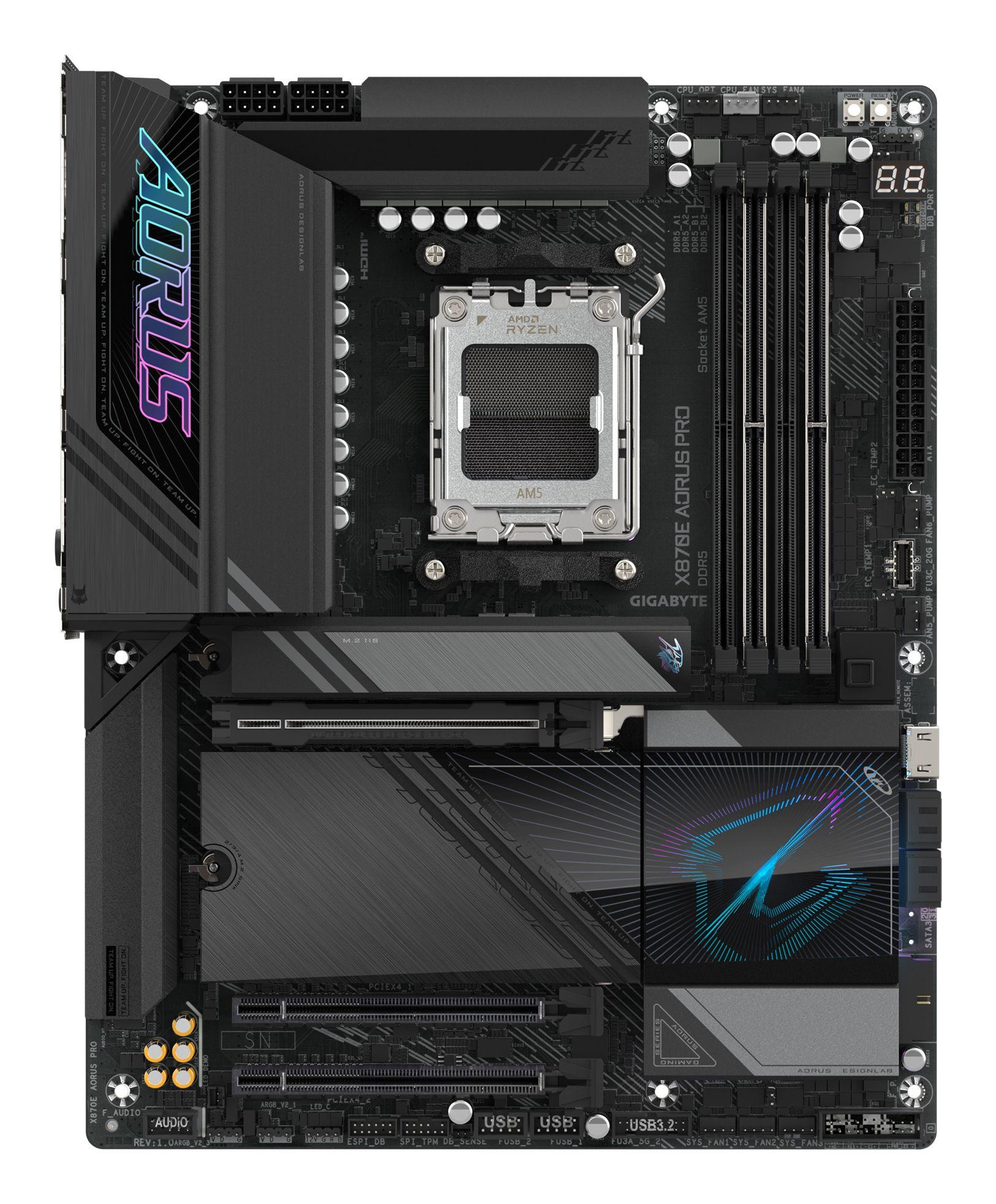 Motherboard GIGABYTE X870E AORUS PRO (AM5 - ATX - Duplo canal - Preto), miniatura 2