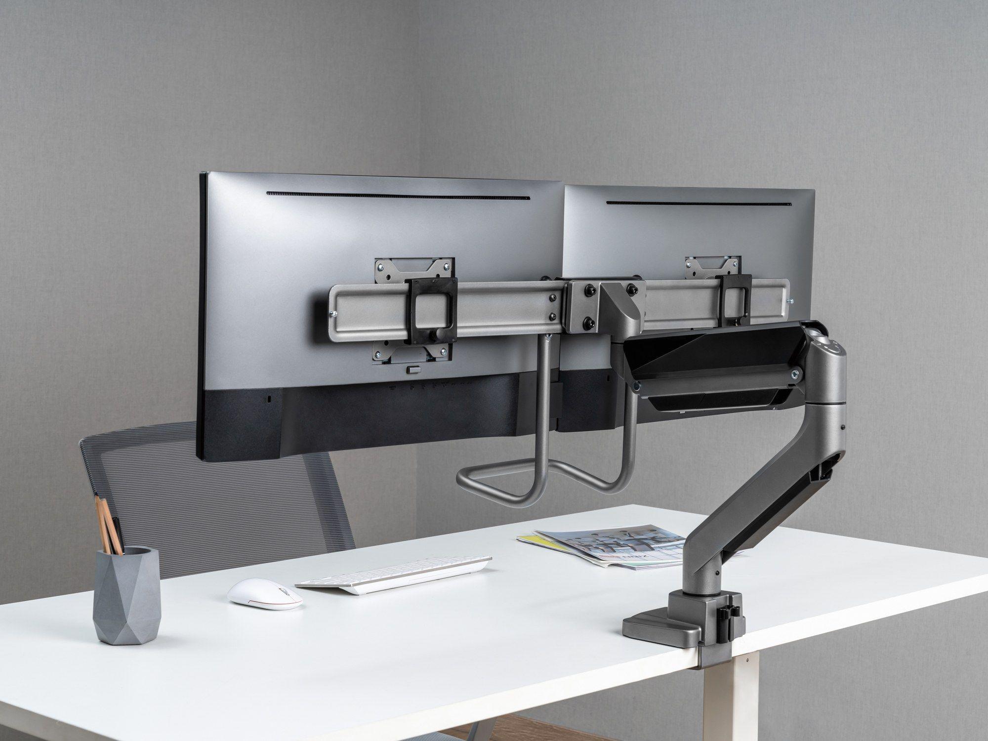 Suporte de Secretária para Dois Monitores EQUIP 650161 (100 x 100 mm - 75 x 75 mm - 81,3 cm - Prateado), miniatura 9