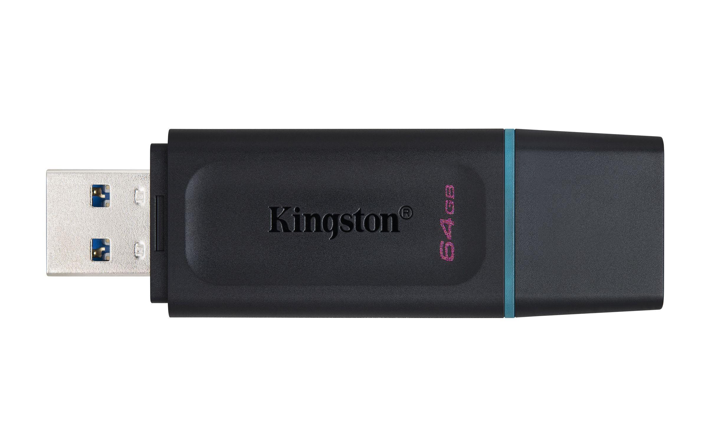Pen USB KINGSTON DataTraveler Exodia DTX/64GB (Tampa - USB Type-A - 3.2 Gen 1 - Preto/Turquesa), miniatura 2