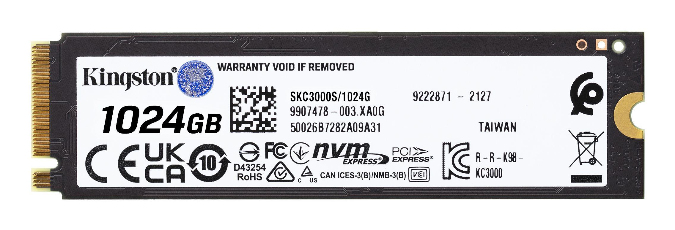 SSD KINGSTON KC3000 (1 TB - M.2 2280 - PCI Express 4.0 NVMe - Preto) — miniatura 2