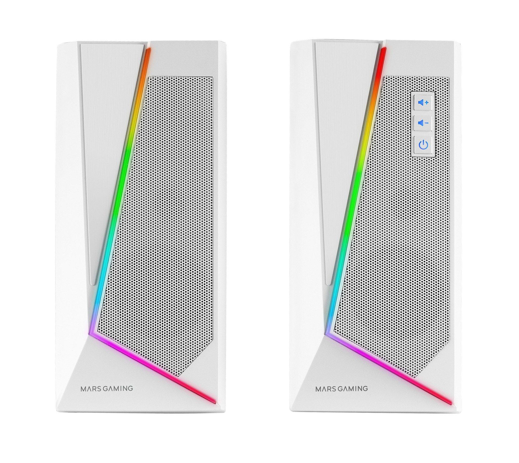 Colunas MARS GAMING MS7W (Com fios e sem fios - 20 W - Jack de 3,5 mm - Branco) — miniatura 2