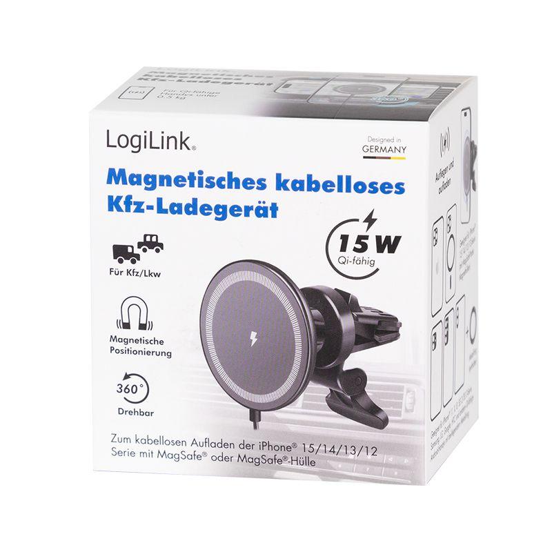 Suporte de Telemóvel para Carro LOGILINK PA0333 (15 W - Preto), miniatura 8