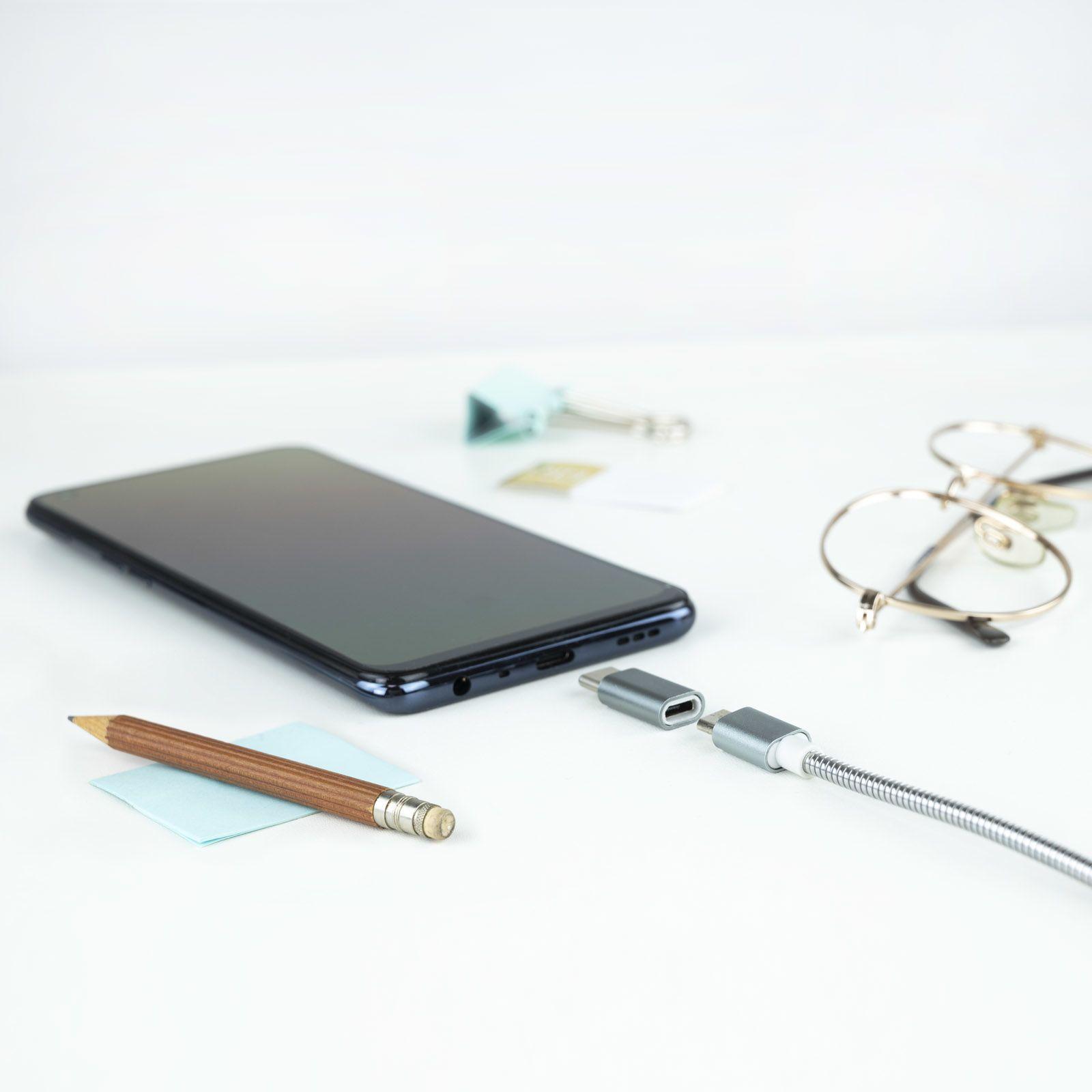Adaptador USB-C para Micro USB NANOCABLE 10.02.0011 (Micro USB - USB C - Cinzento) — miniatura 3