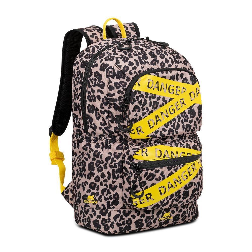 Mochila para Portátil RIVACASE 5421 (13,3" - 14 L - Material repelente de água - Leopardo)
