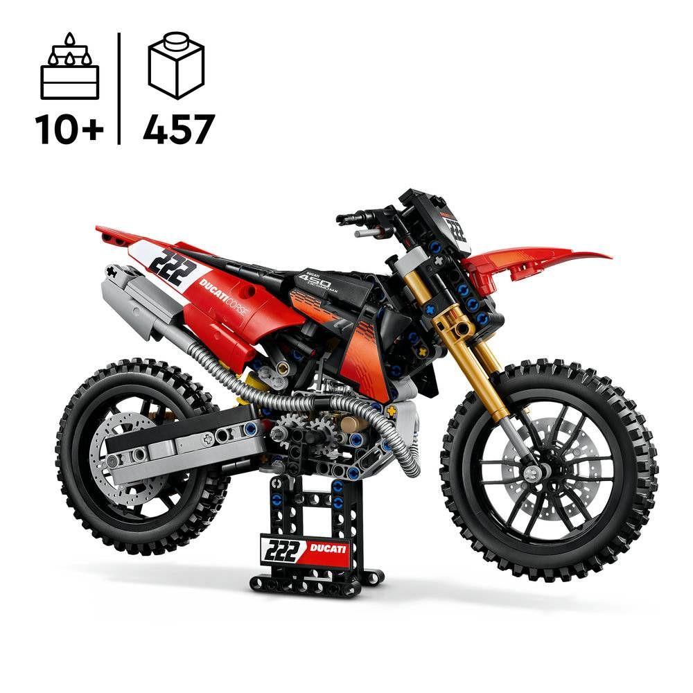 LEGO 42238 Technic Mota Ducati Desmo450 MX Factory (10+ anos - 457 peças) — miniatura 4