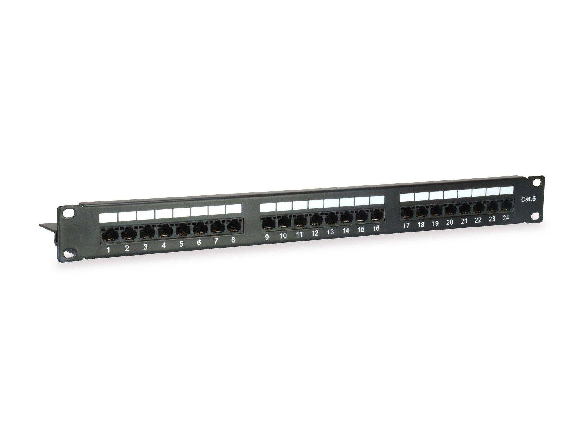 Painel de Ligações EQUIP 135425 (1GBase-T - Em bastidor - Montagem em rack - Preto)
