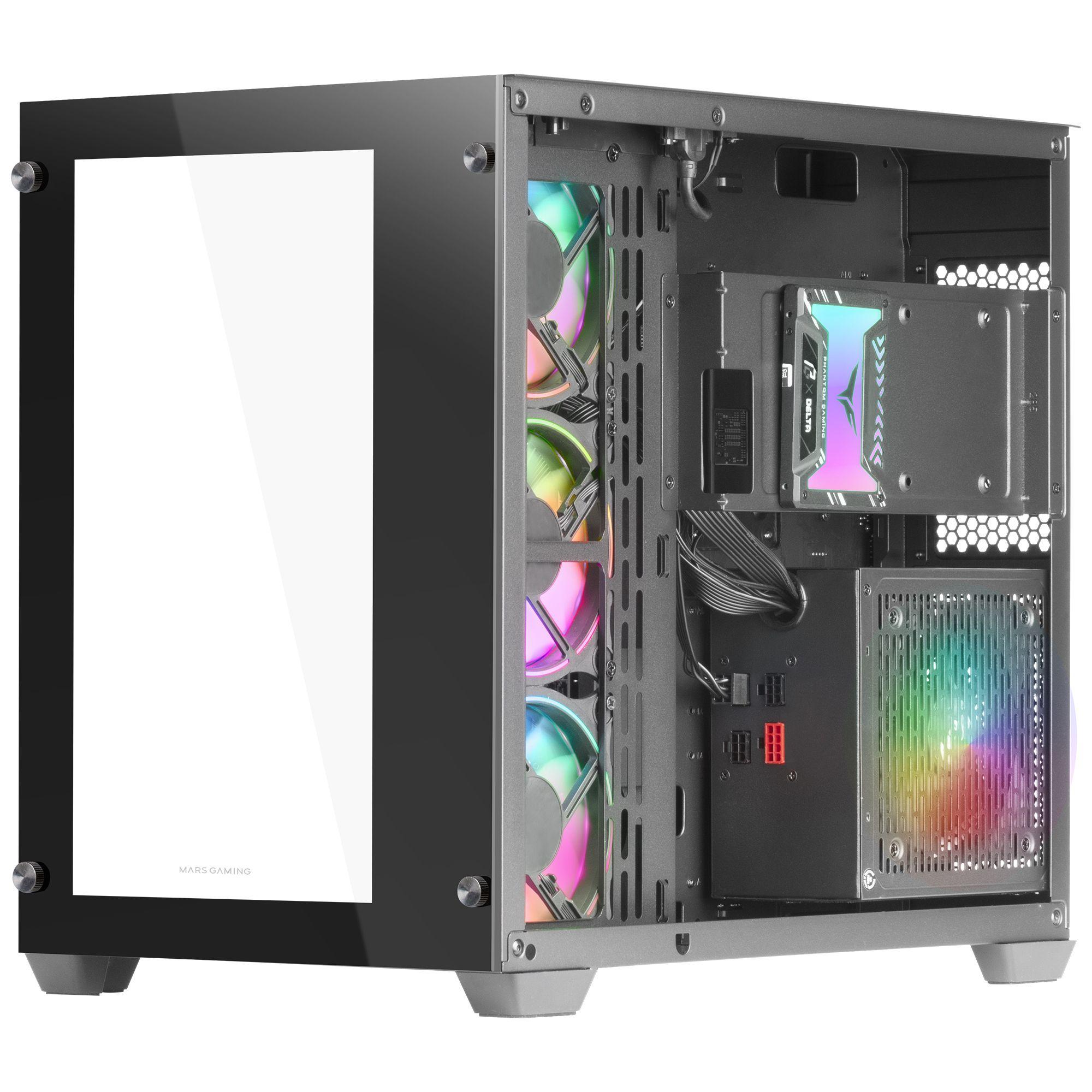 Caixa PC MARS GAMING MCV3 (ATX, EATX, micro ATX, Mini-ITX - 2.5" - 16,2 cm - Preto) — miniatura 5