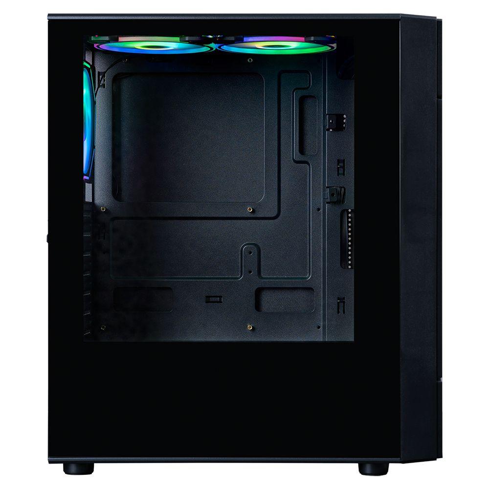 Caixa PC HIDITEC V30 ARGB (ATX, ITX, micro ATX - ATX, micro ATX, ITX - SPCC, vidro temperado - Preto) — miniatura 4