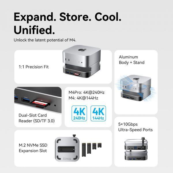 Docking Station VENTION THIHAG para Mac Mini (M.2) — miniatura 3