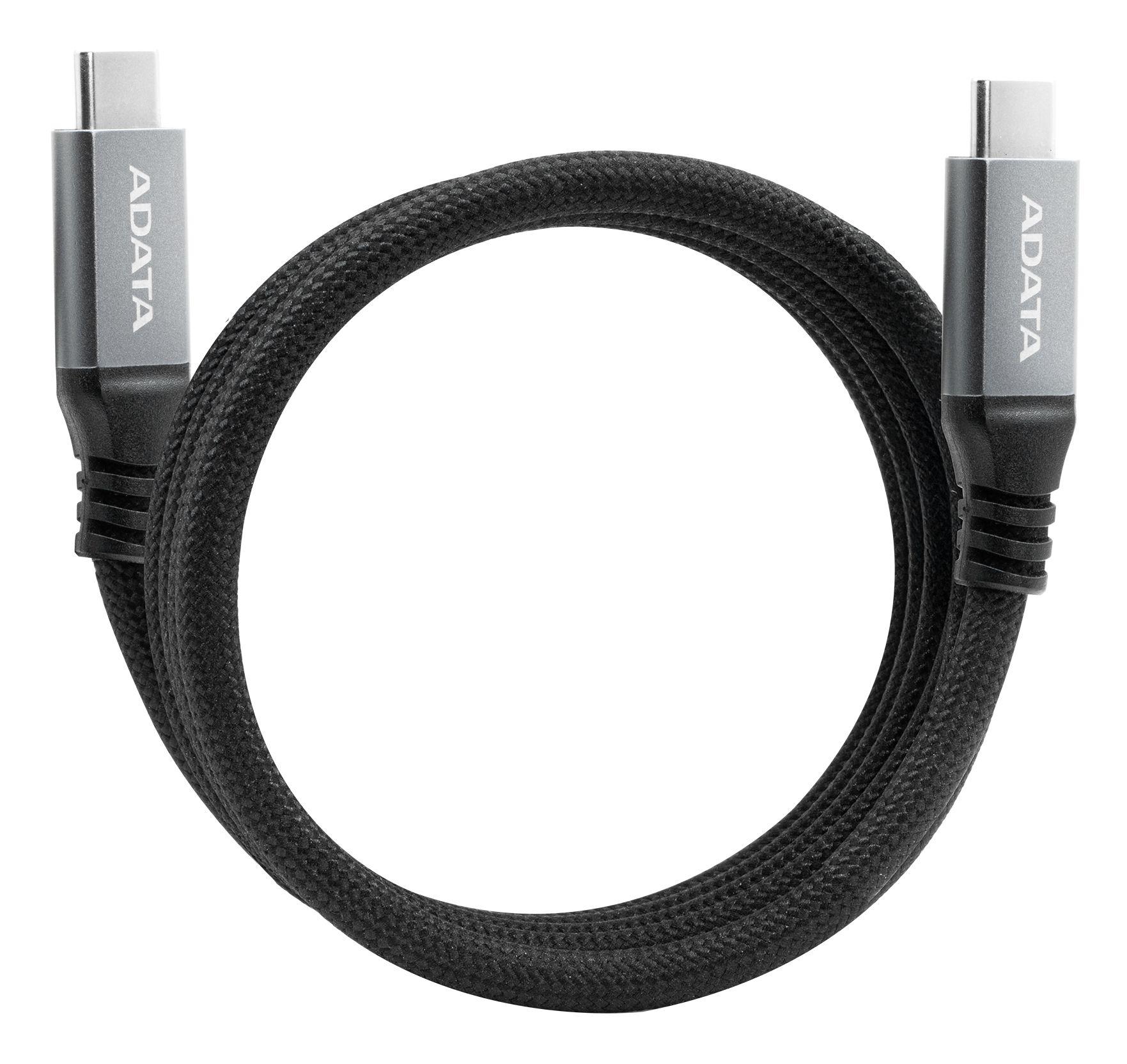 Cabo USB-C Magnético ADATA CACCU3-100W-100AN-BK (1 m - USB C - Preto)