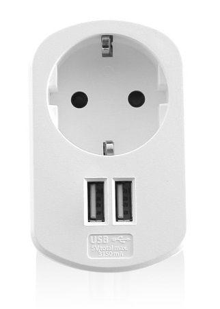 Carregador de Tomada EWENT EW1211 (15 W - Branco)