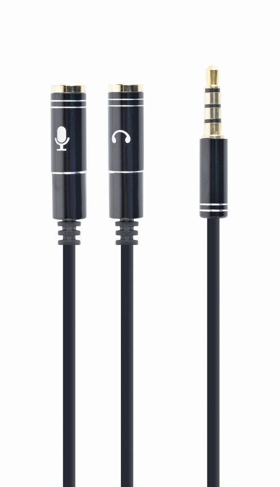 Adaptador de Áudio GEMBIRD CCA-417M (0,2 m - Preto)